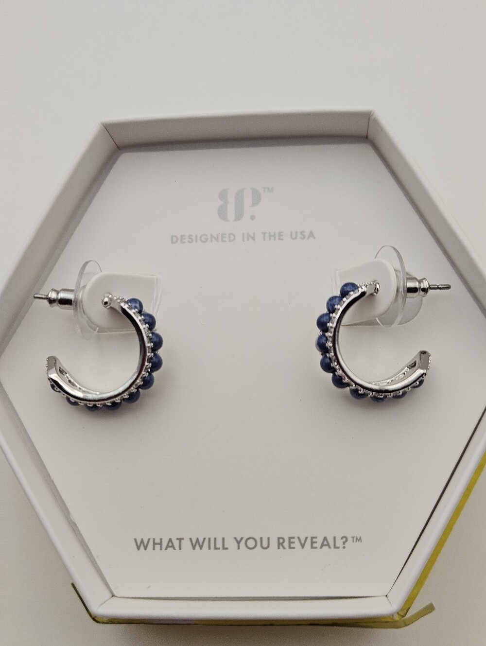 Bomb Party ER11309 "Pearl Parade" Lapis Magnesite Earrings